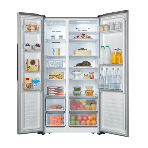 Hisense 566L Side by Side Glass Door Refrigerator (RS67W4NV) - Image 2