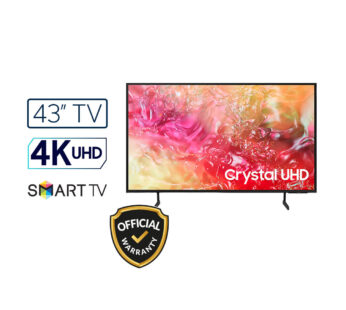 Samsung 43 Inch Crystal UHD 4K Smart TV (43DU7700)