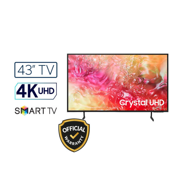 Samsung 43 Inch Crystal UHD 4K Smart TV (43DU7700)