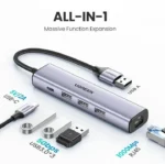 UGREEN 20915 USB 3.0 Hub with RJ45 & Power Port - Image 2