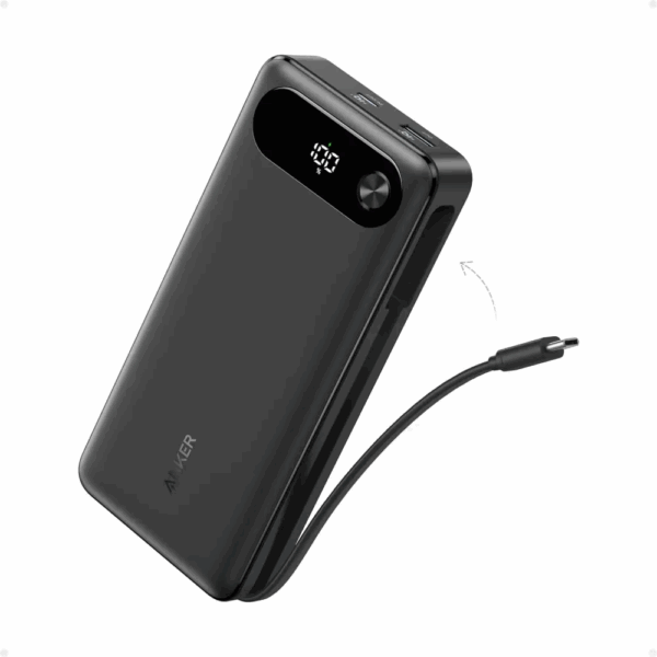 Anker A1383 87W 20000mAh Power Bank with Built-in USB-C Cable – Fast Charging Solution