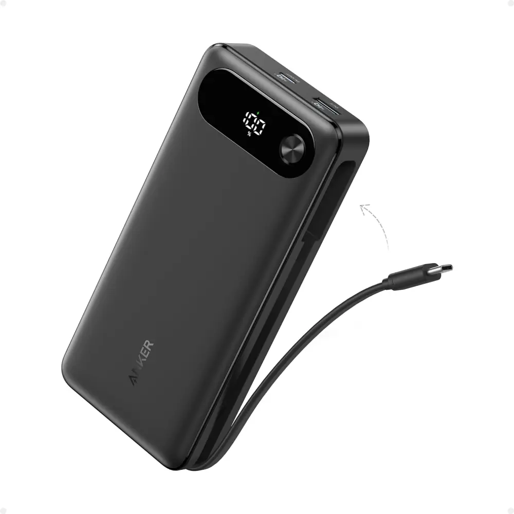 Anker-A1383-87W-20000mAh-Power-B.png Anker A1383 87W 20000mAh Power Bank with Built-in USB-C Cable – Fast Charging Solution - Image 1