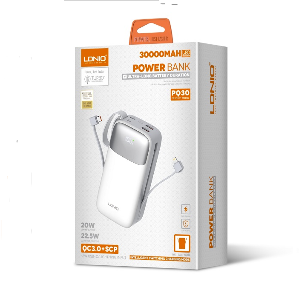 LDNIO-PQ30-30000mAh-Power-Bank-1.png LDNIO PQ30 30000mAh Power Bank - Image 1