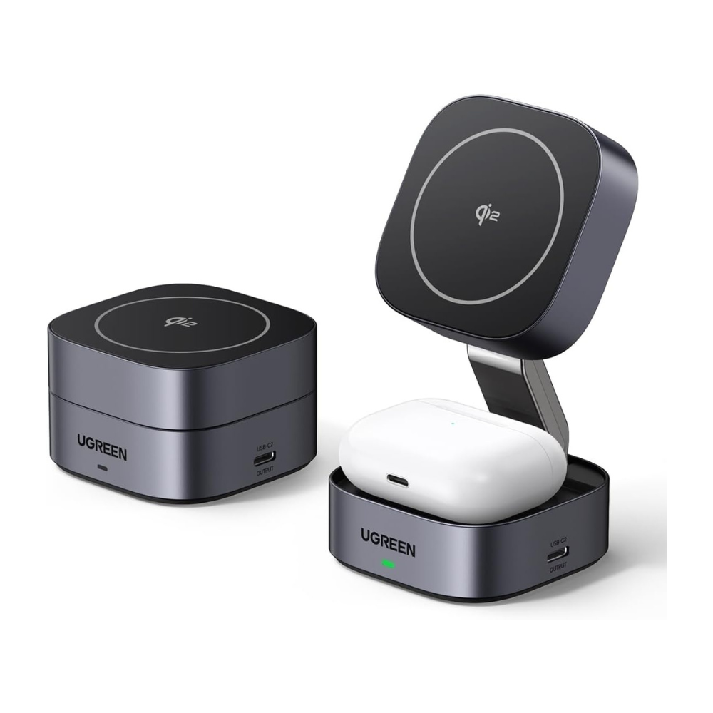 UGREEN-2-in-1-Qi2-Magnetic-Folda.png UGREEN 2-in-1 Qi2 Magnetic Foldable 15W Fast Charging Station - Image 1