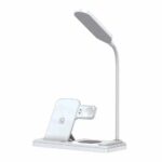 USAMS US-CD195 15W 4 IN 1 Wireless Charging Holder With Table Lamp - Image 2