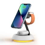 WiWU Wi-W002 15W 3 in 1 Magnetic Desktop Wireless Charger - Image 2