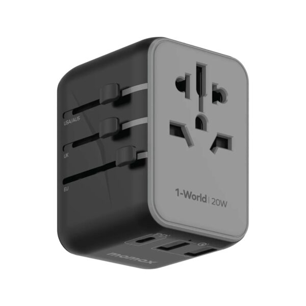 Momax UA11 1-World 3 Port AC Travel Adapter [20W]