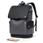 PU Leather Waterproof Men’s Laptop Business Urban Backpack USB Charging - Image 2