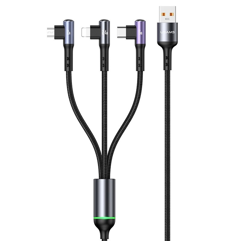 zr2t.jpg USAMS US-SJ561 U80 3IN1 Right-angle 66W Fast Charging & Data Cable - Image 1